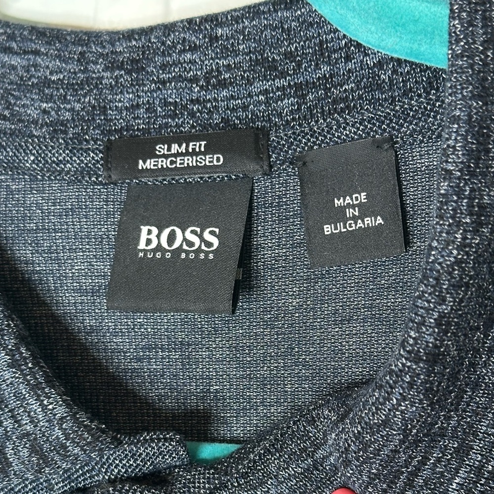 Hugo Boss Polo Top Slim Fit Men’s Size Medium - Picture 2 of 6
